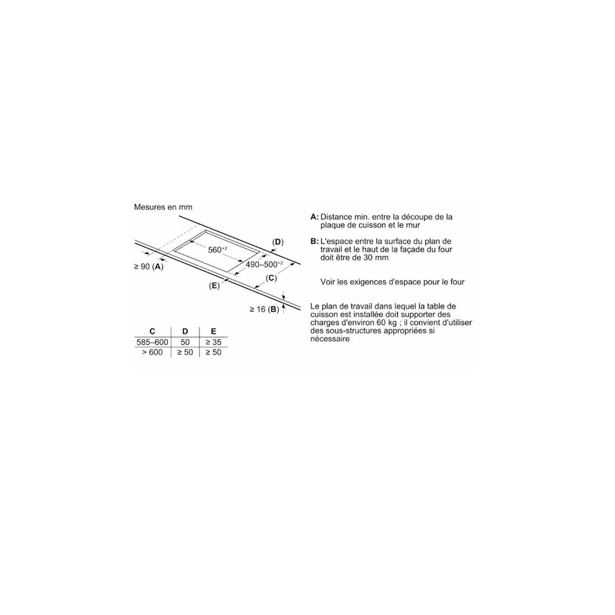 Siemens Table de cuisson à induction 70cm 4 feux 7400w noir - EX73RHEC1F