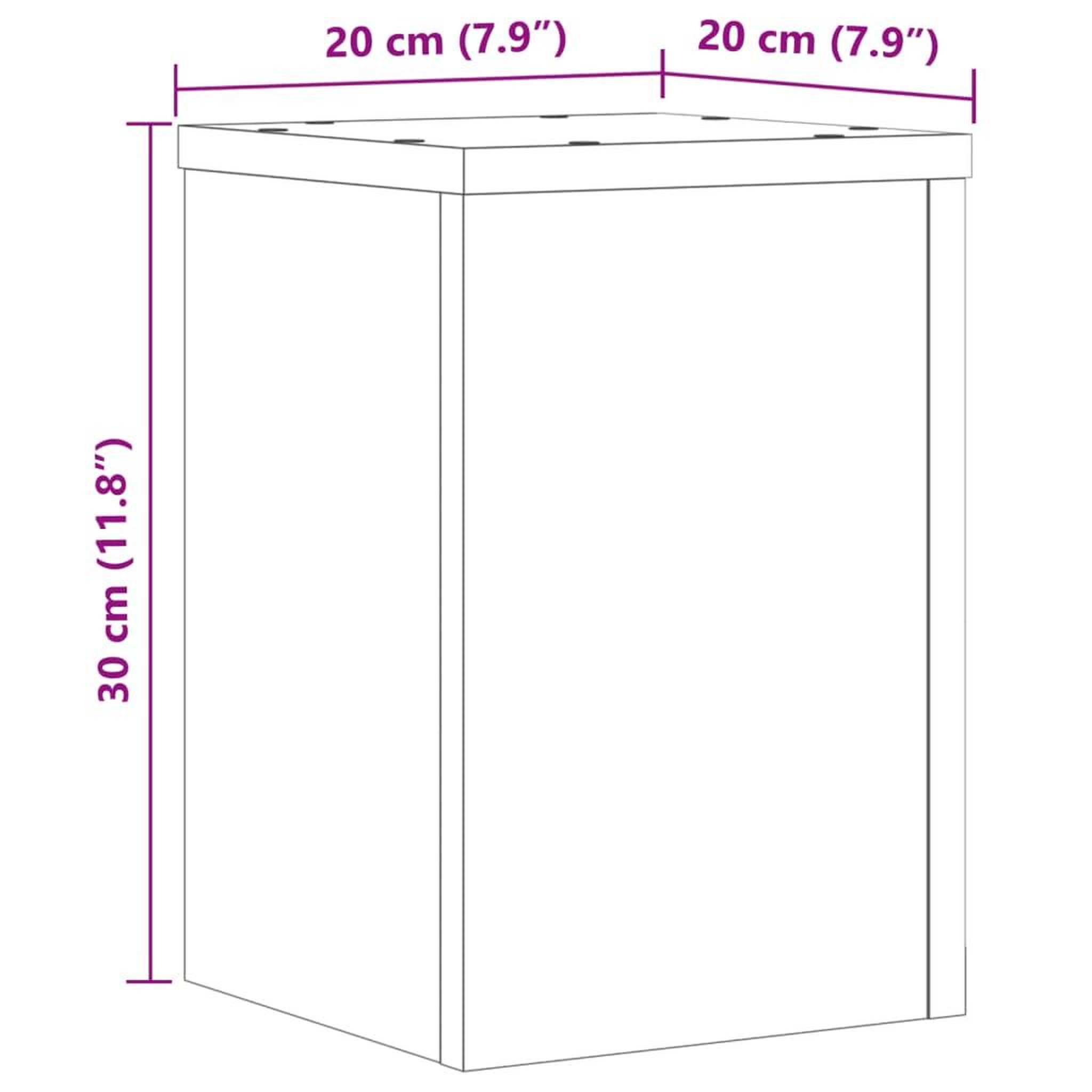 Voir la diapositive 6 : VIDAXL Supports pour plantes 2 pcs gris beton bois d'ingenierie