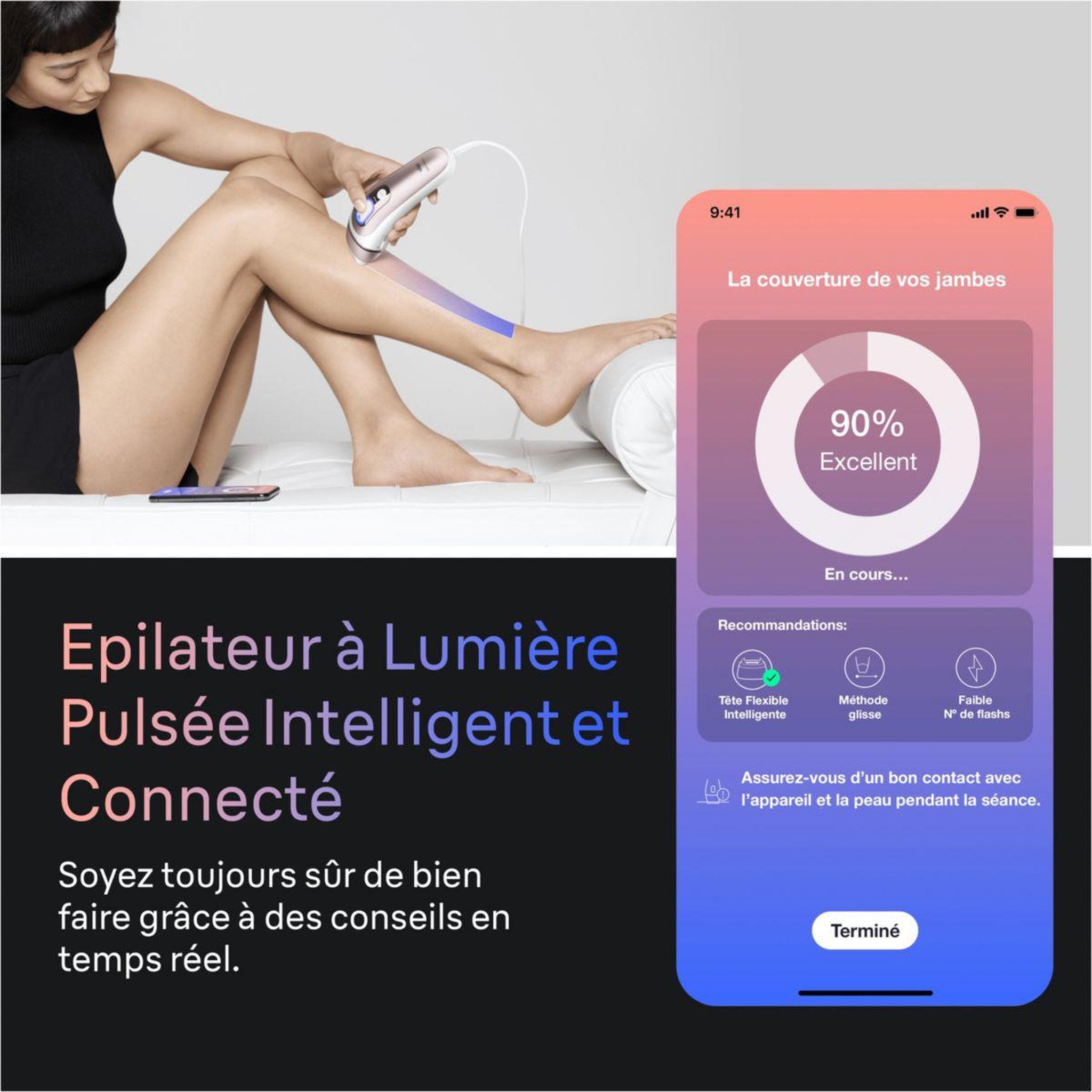 Voir la diapositive 3 : BRAUN Epilateur lumière pulsée ipl pl7211 skin i-expert, 2 têtes, 1 rasoir gillette venus, 1 pochette