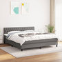 Voir la diapositive 1 : VIDAXL Sommier a lattes de lit avec matelas Gris fonce 180x200cm Tissu