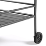 Voir la diapositive 5 : ID MARKET Desserte extérieure en métal chariot à plancha 100 CM gris anthracite