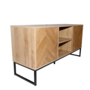 Voir la diapositive 4 : CONCEPT USINE Buffet effet chevron 2 portes et 2 niches CHEVRON