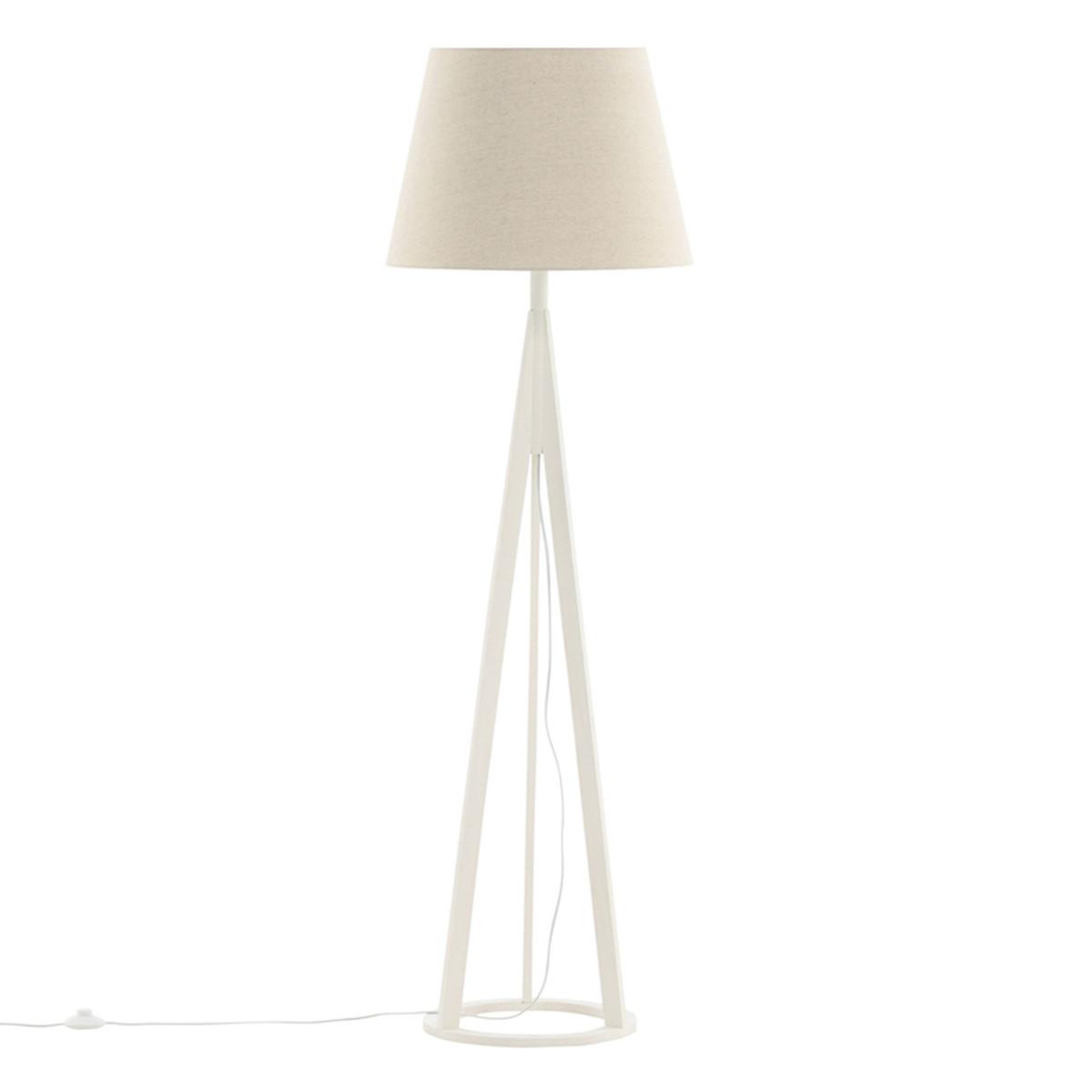 Paris Prix Lampadaire en bois  kona  160cm blanc