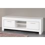 Voir la diapositive 2 : Meuble TV moderne 1 niche 2 portes laqué brillant L160 cm