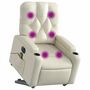 Voir la diapositive 3 : VIDAXL Fauteuil inclinable de massage electrique creme similicuir