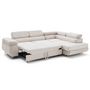 Voir la diapositive 5 : LISA DESIGN Zaria - canapé d'angle droit 5 places convertible avec coffre et têtières en velours côtelé grosses côtes
