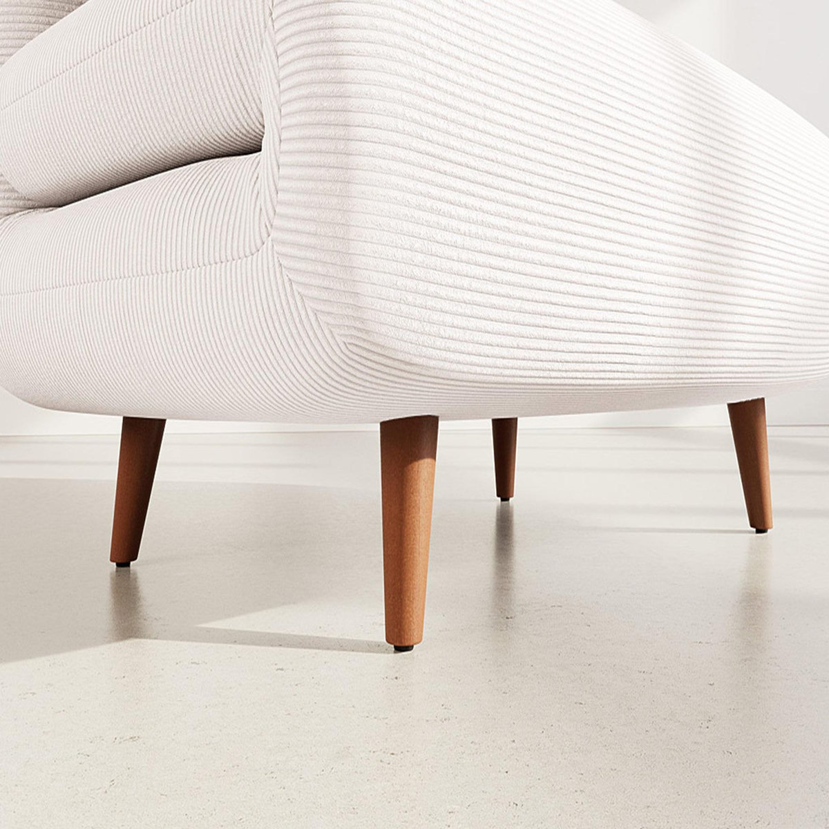 BEST MOBILIER Lumi - banquette convertible clic-clac 1 place en velours côtelé