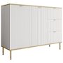 Voir la diapositive 2 : BEST MOBILIER Hope - buffet bas 135 cm - 3 tiroirs et 2 portes