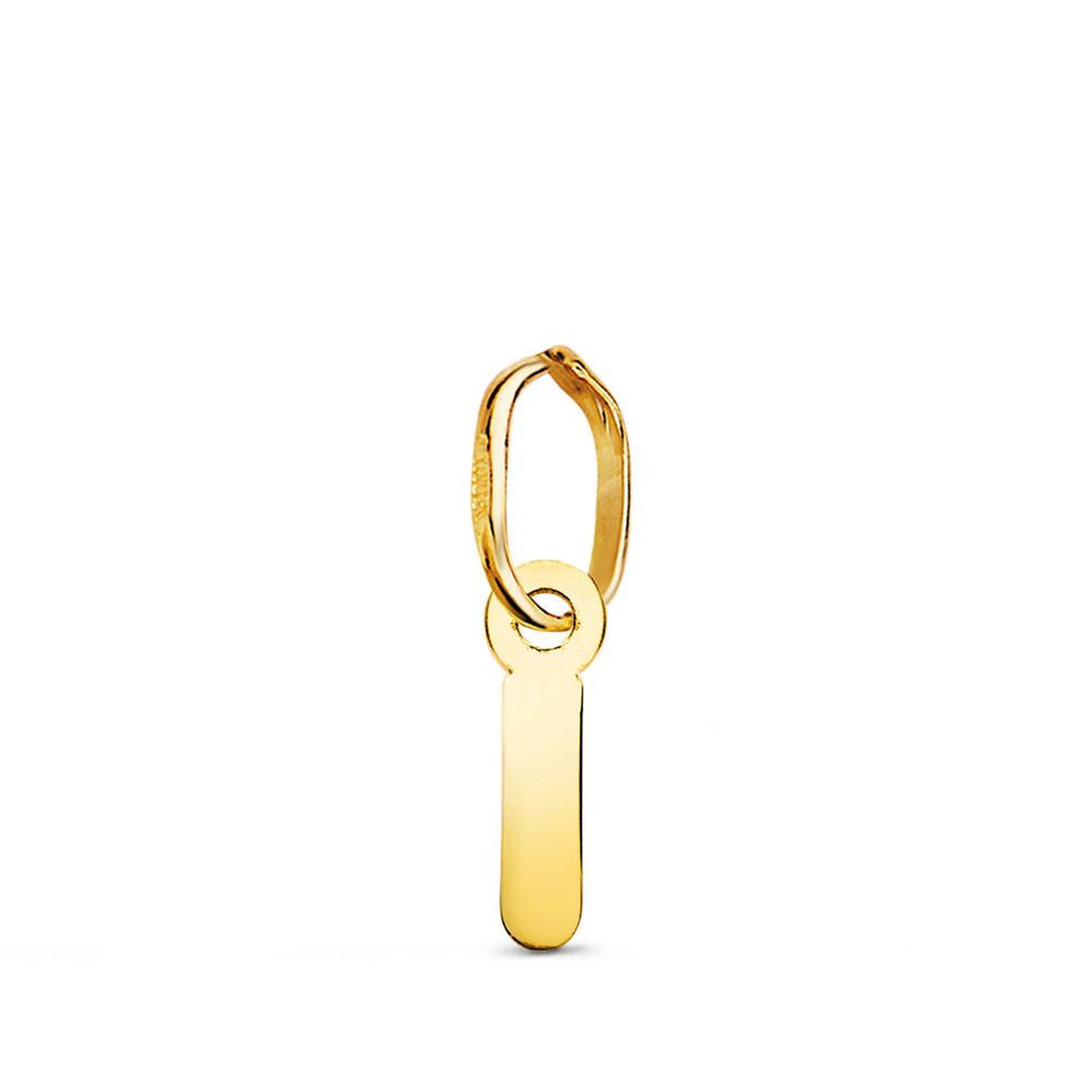 L'ATELIER D'AZUR Pendentif Or 18 Carats 750 Jaune - Initiale Lettre  I  - Chaine Offerte