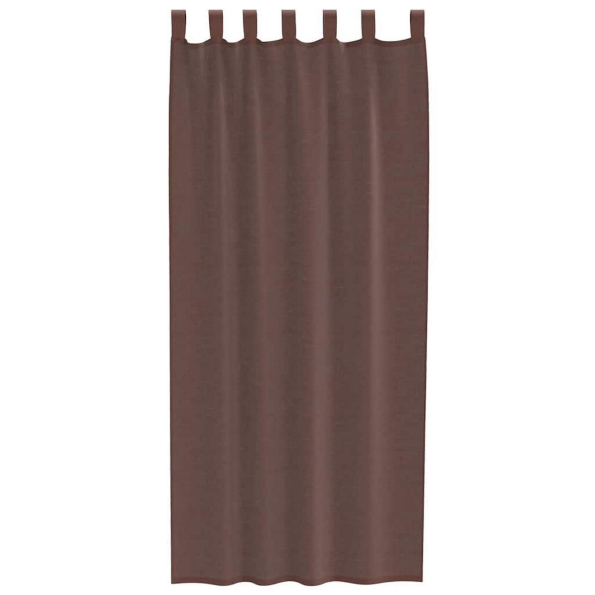 VIDAXL Rideaux en voile avec passe-tringles 2 pcs marron