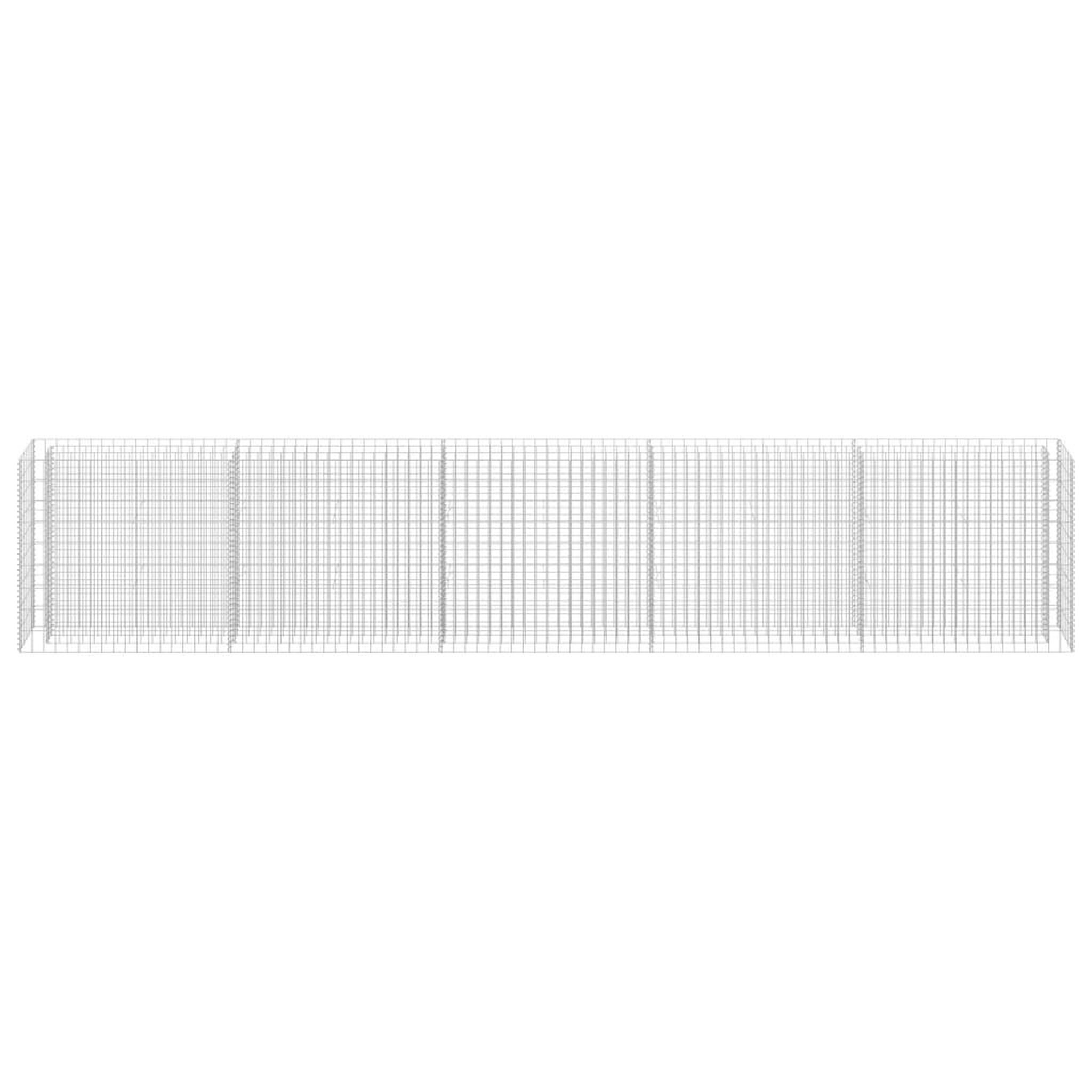 Voir la diapositive 4 : VIDAXL Lit sureleve a gabion Acier galvanise 450x30x90 cm