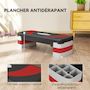 Voir la diapositive 5 : HOMCOM Stepper fitness aerobic - collaboration Aosom.fr x FFHandball - hauteur reglable surface antiderapante - noir gris