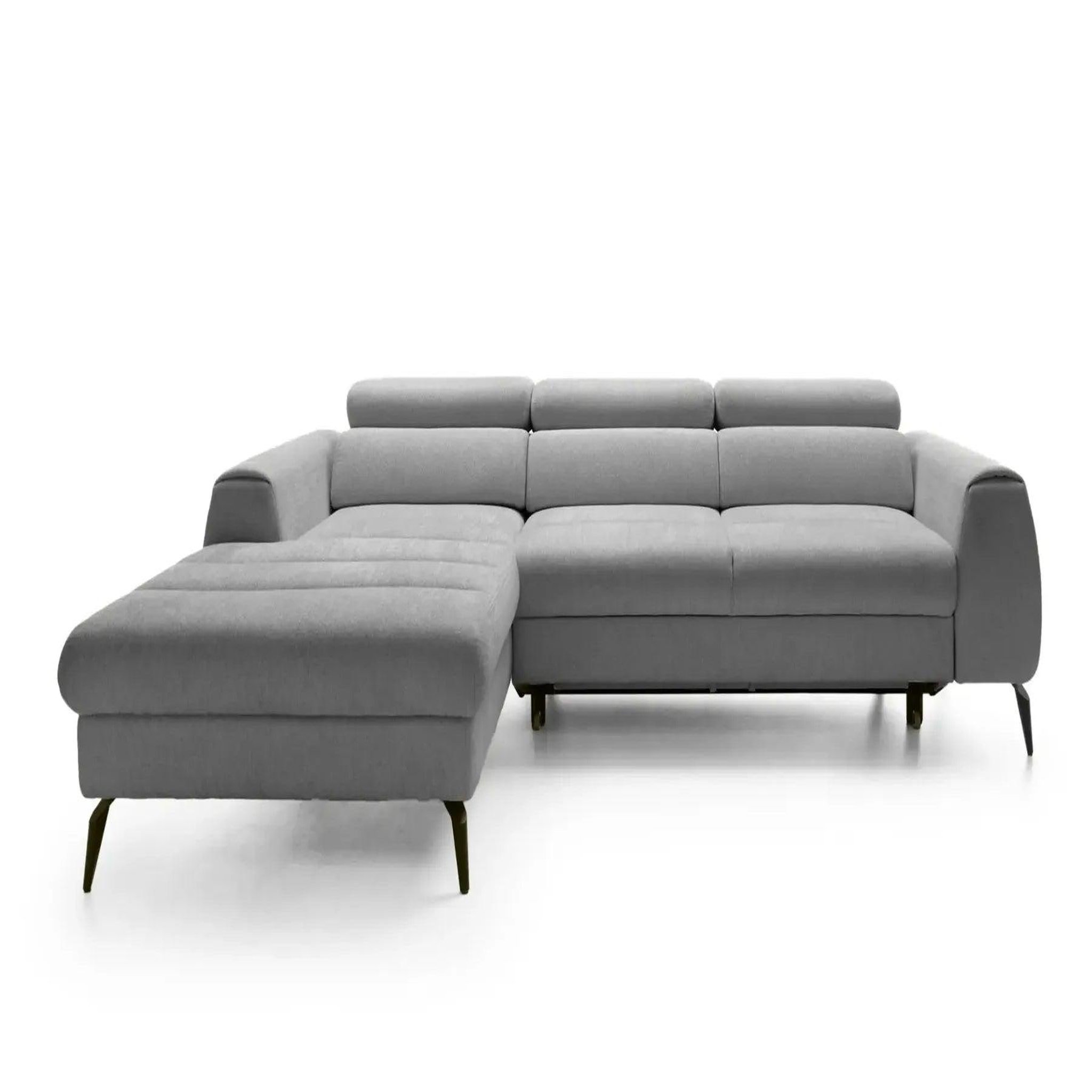 Voir la diapositive 1 : CASANOVA PARIS Clovis - canapé d'angle convertible tissu chiné