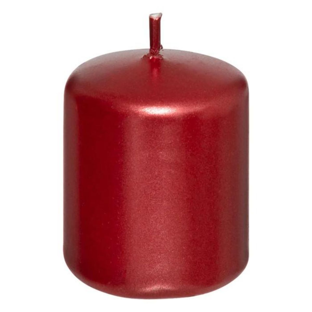 ATMOSPHERA Lot de 4 Bougies Déco  Satin  4cm Rouge