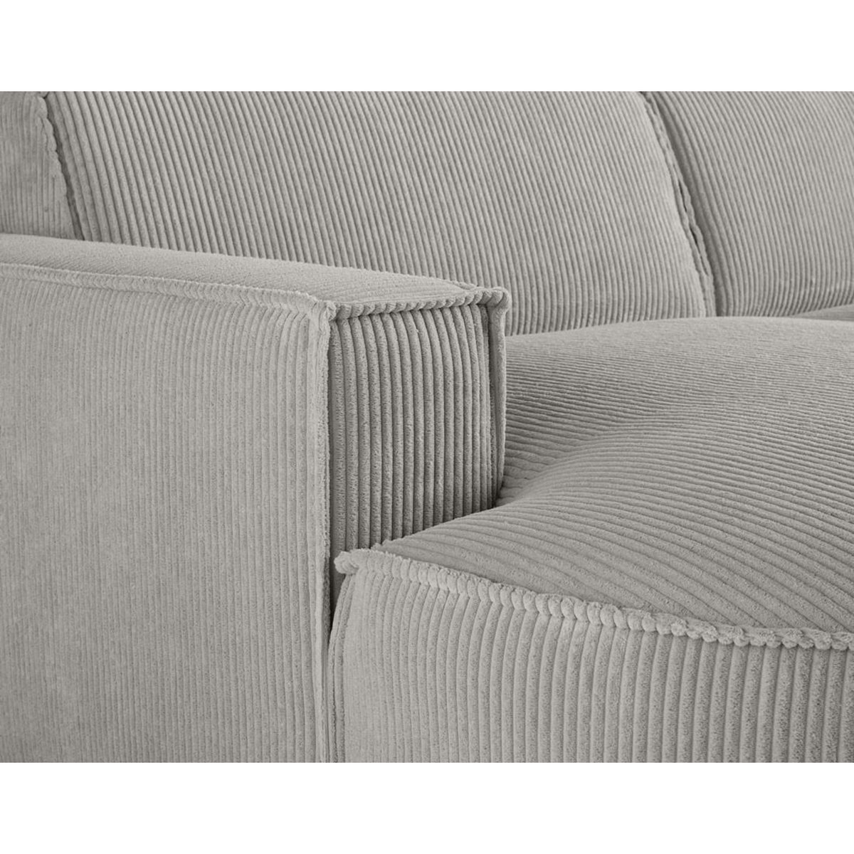 LISA DESIGN Spiaggia - canapé d'angle gauche - 5 places - en velours côtelé