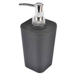 Paris Prix Distributeur de Savon Soft Touch  Vitamine II  17cm Noir