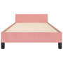 Voir la diapositive 5 : VIDAXL Cadre de lit et tete de lit sans matelas rose 90x190 cm velours
