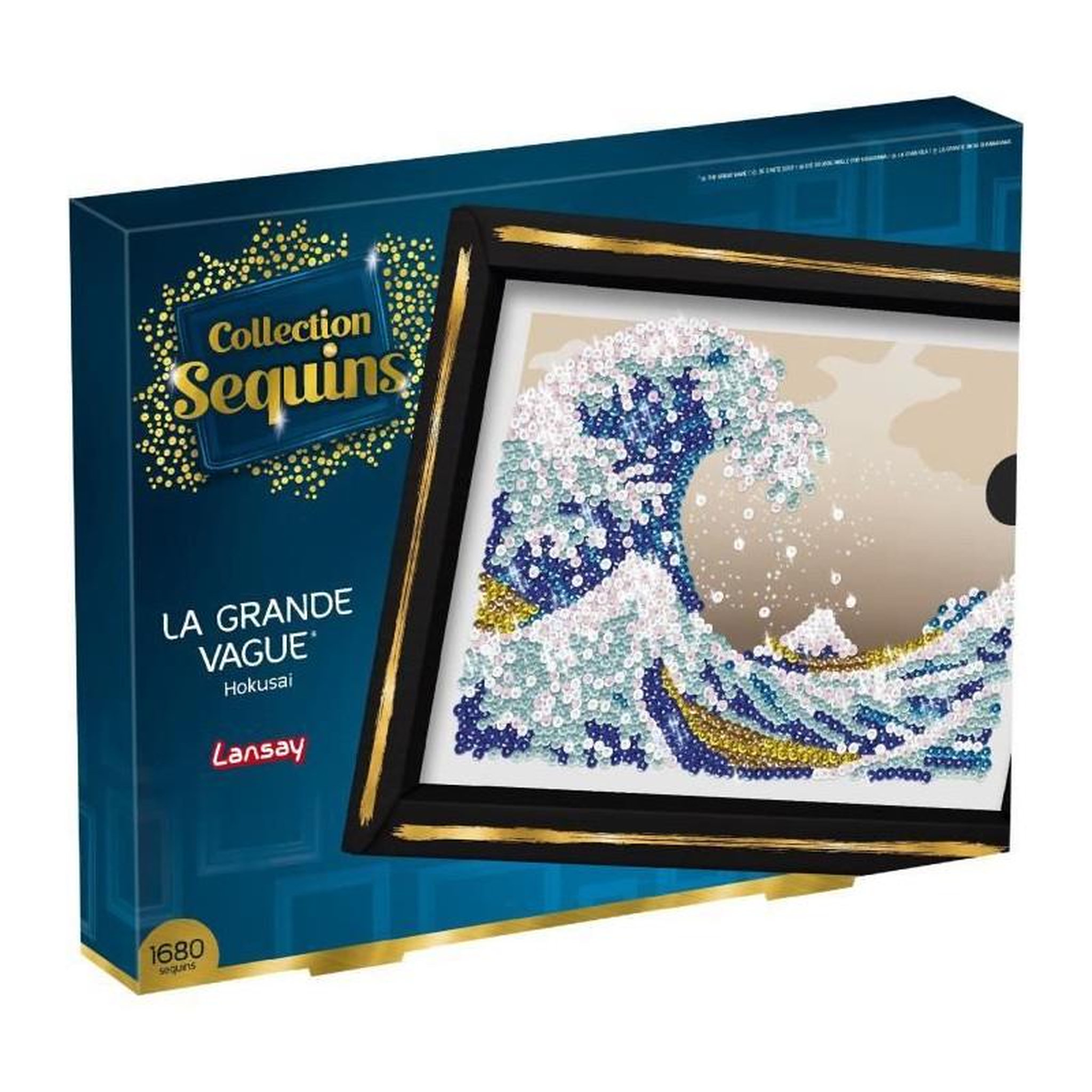 LANSAY Kit loisir créatif - LANSAY - Collection Sequins - La Grande Vague - Hokusai - Des 14 ans