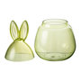Voir la diapositive 2 : Paris Prix Bocal Design en Verre  Lapin  34cm Vert