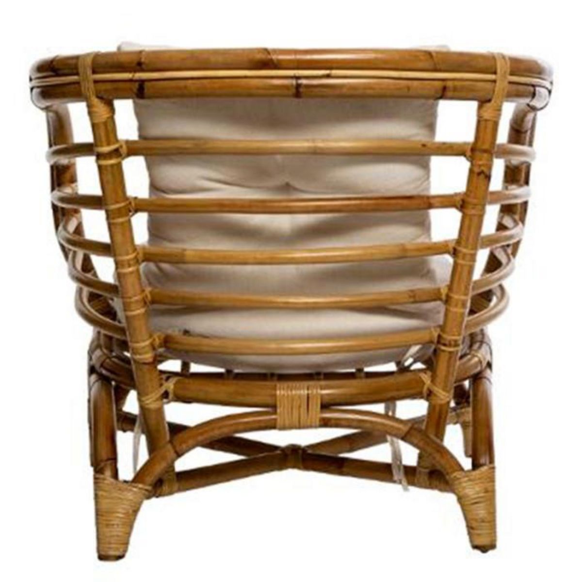 ATMOSPHERA Fauteuil Design en Rotin  Farah  79cm Naturel