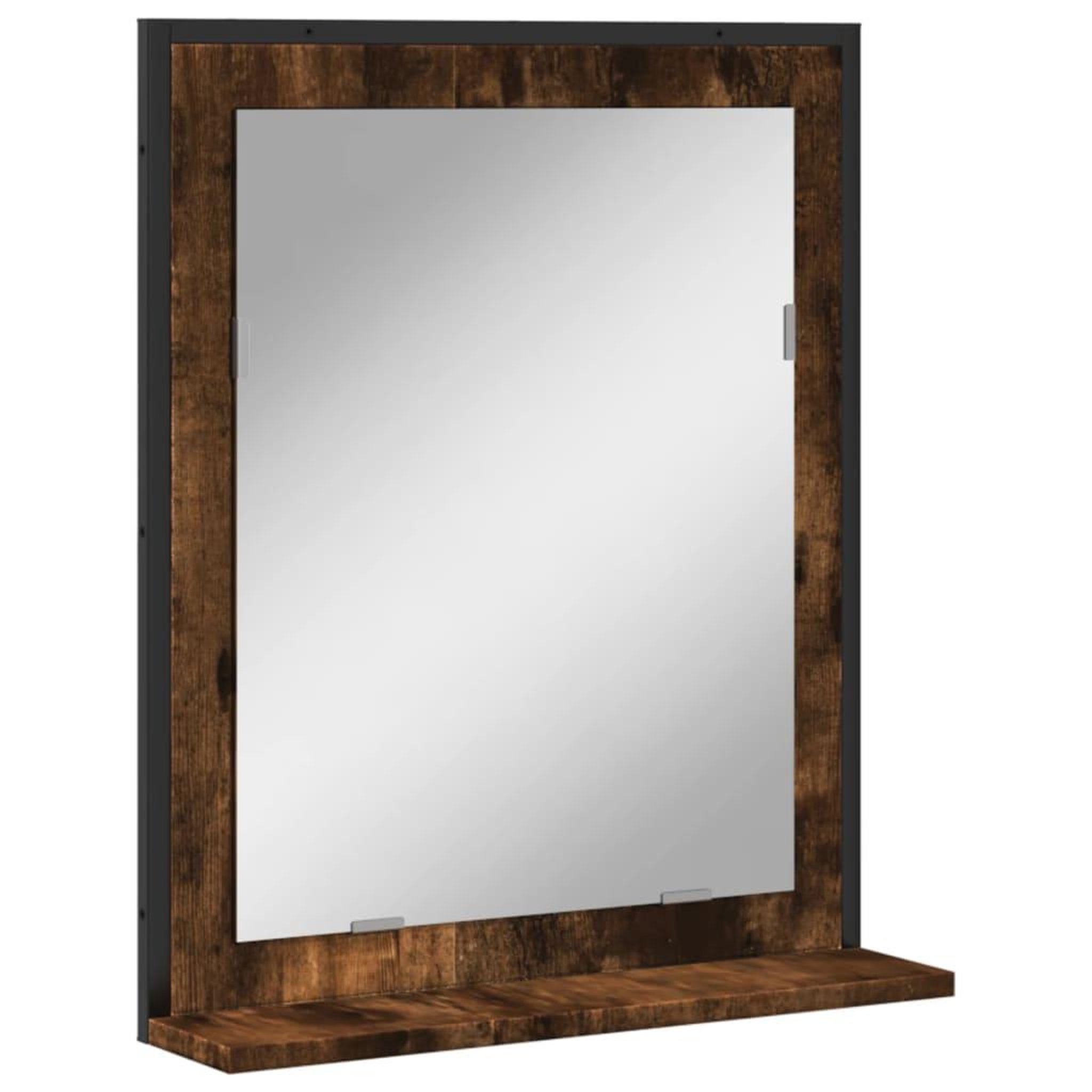 Voir la diapositive 2 : VIDAXL Miroir de salle de bain et etagere chene fume bois d'ingenierie