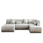 Voir la diapositive 1 : LISA DESIGN Onyx - canapé modulable panoramique d'angle droit 7 places - en tissu