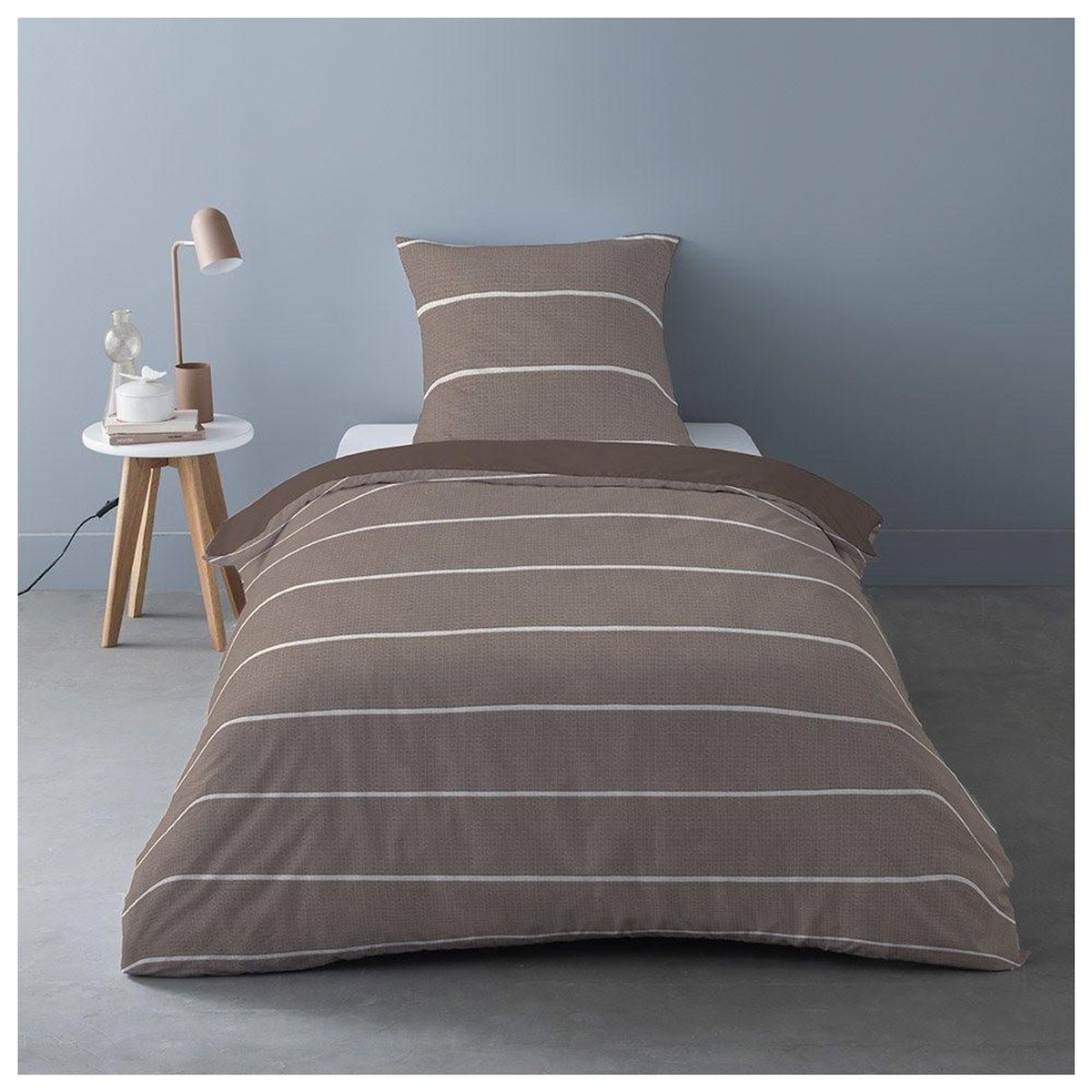 Dourev Housse de couette Flanelle 140x200 + 1 taie d'oreiller