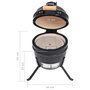 Voir la diapositive 6 : VIDAXL Barbecue a fumoir Kamado 2-en-1 Ceramique 56 cm Noir
