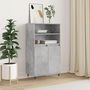 Voir la diapositive 1 : VIDAXL Buffet haut Gris beton 60x36x110 cm Bois d'ingenierie