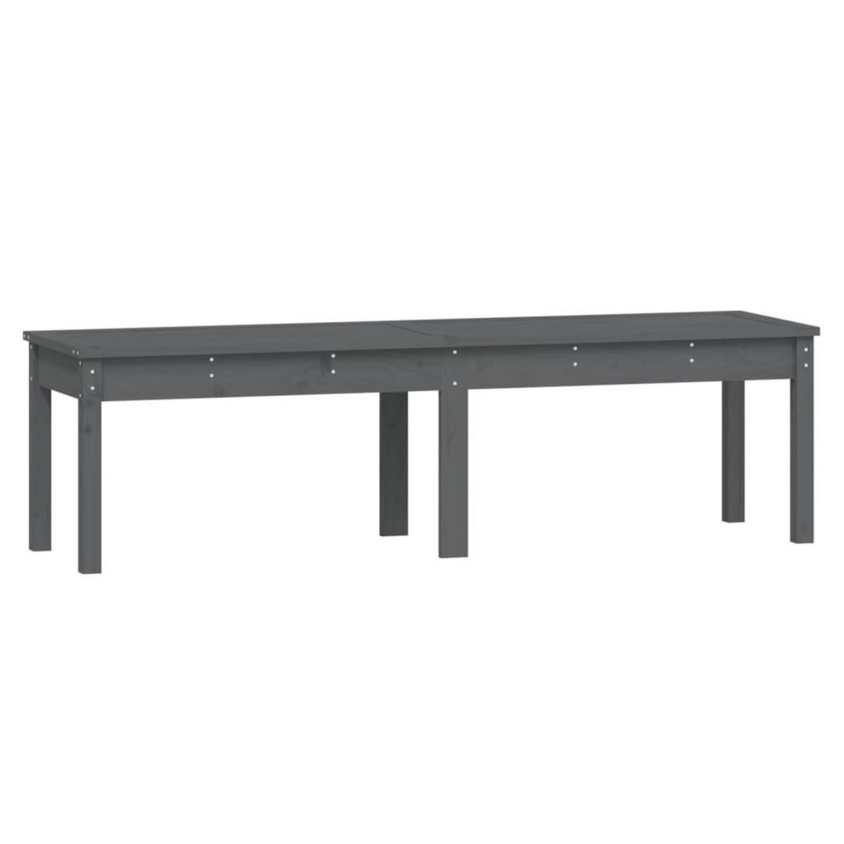 VIDAXL Banc de jardin a 2 places gris 159,5x44x45cm bois massif de pin