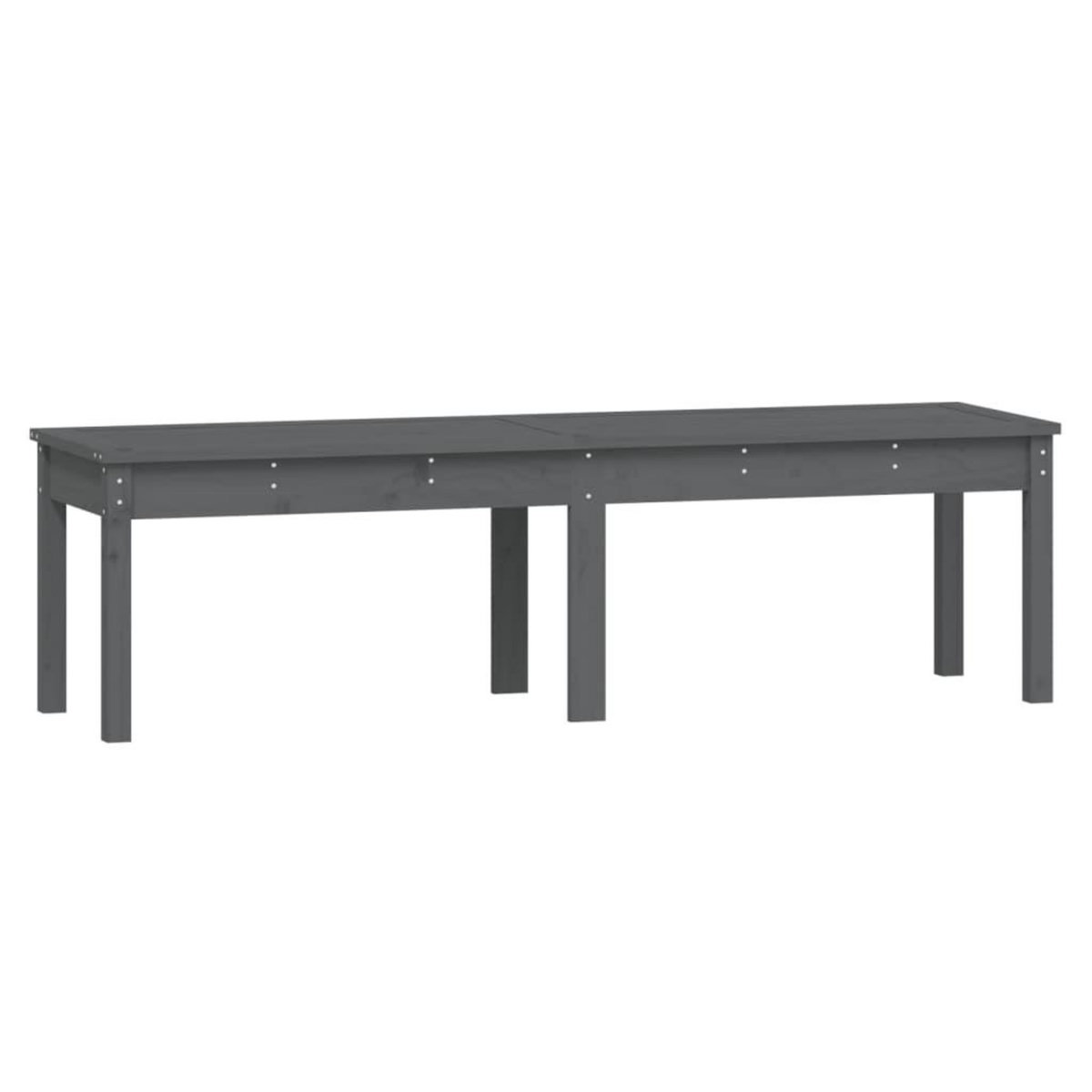VIDAXL Banc de jardin a 2 places gris 159,5x44x45cm bois massif de pin