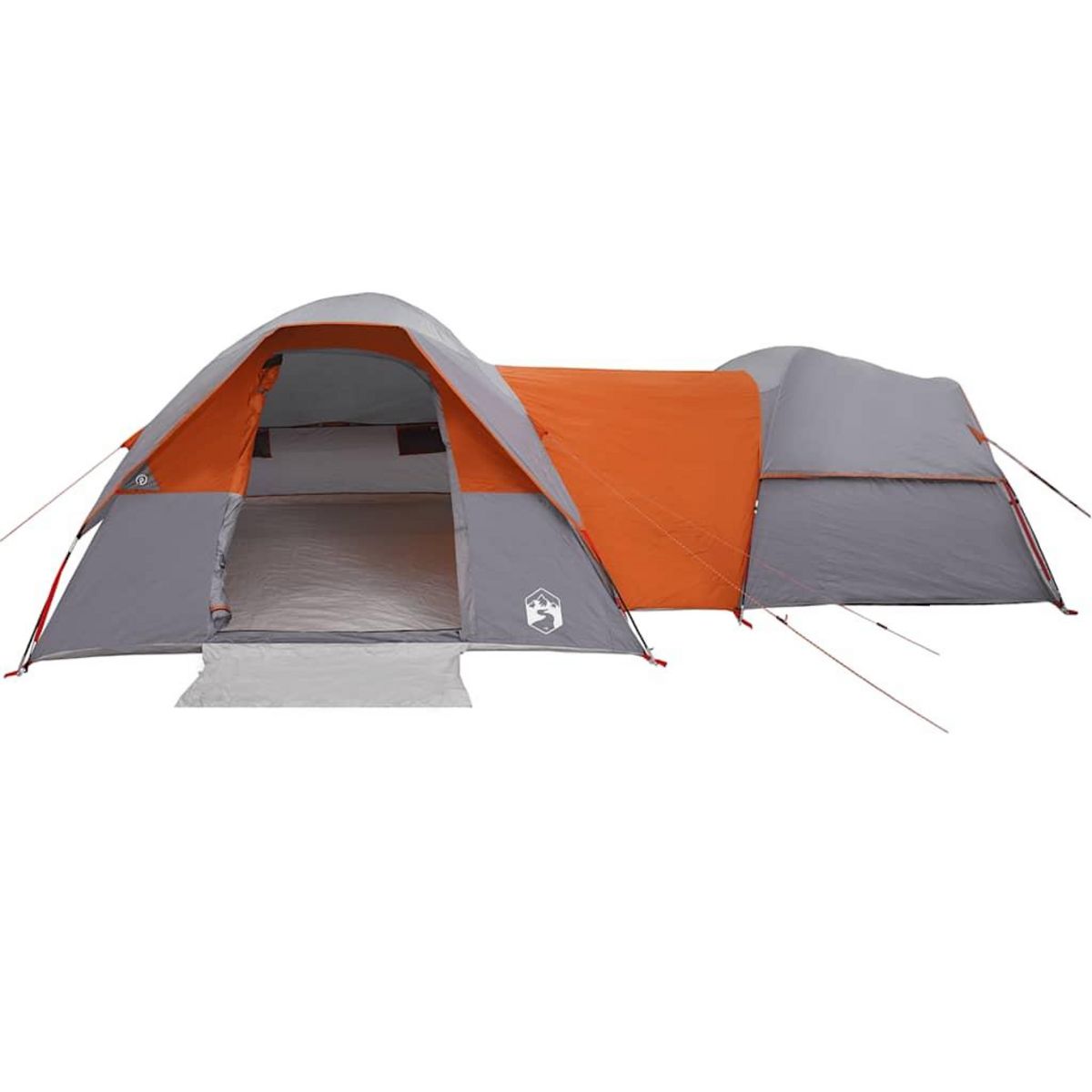 VIDAXL Tente de camping 5 personnes gris et orange impermeable