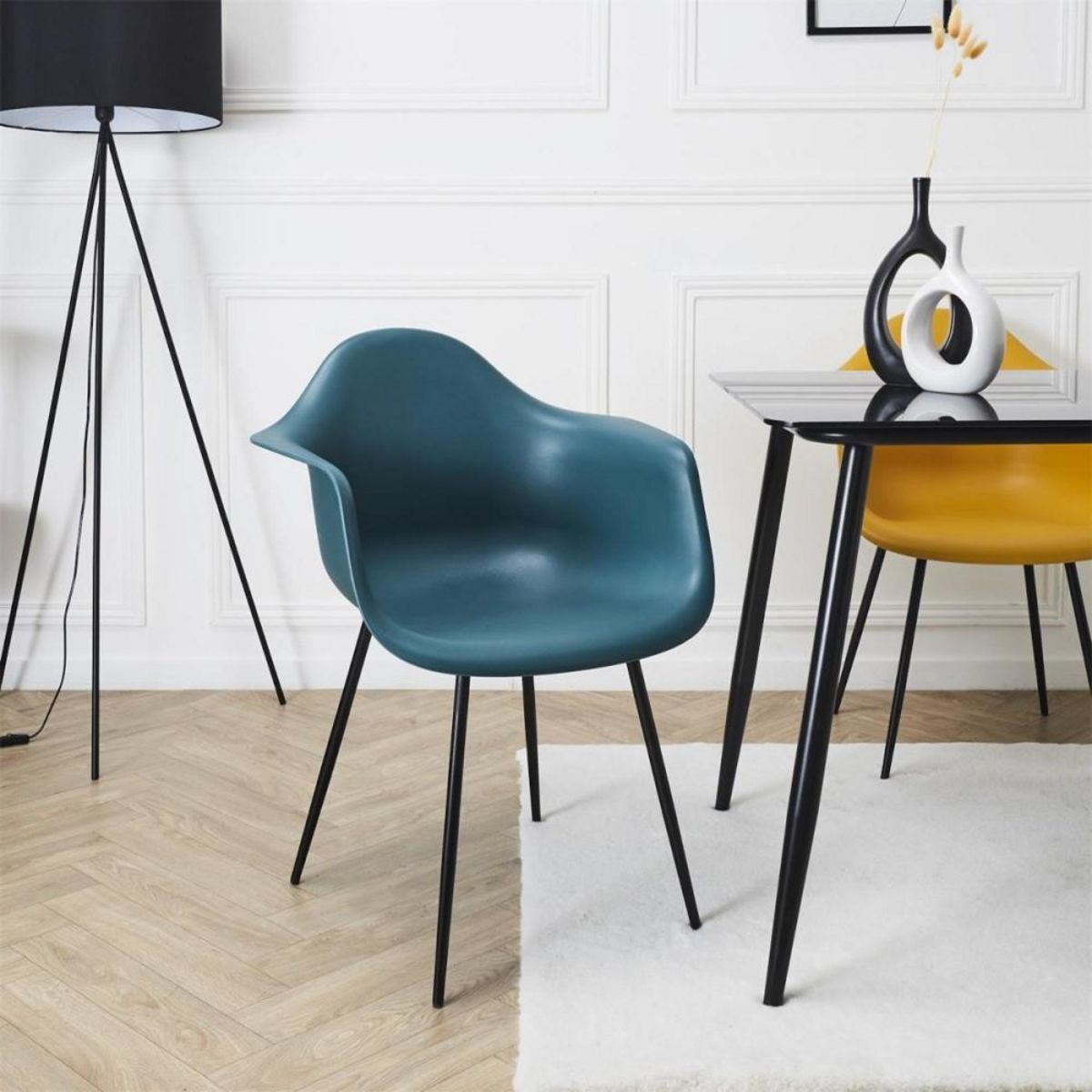 The Home Deco Factory Fauteuil GUSTAV bleu