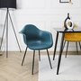 Voir la diapositive 2 : The Home Deco Factory Fauteuil GUSTAV bleu