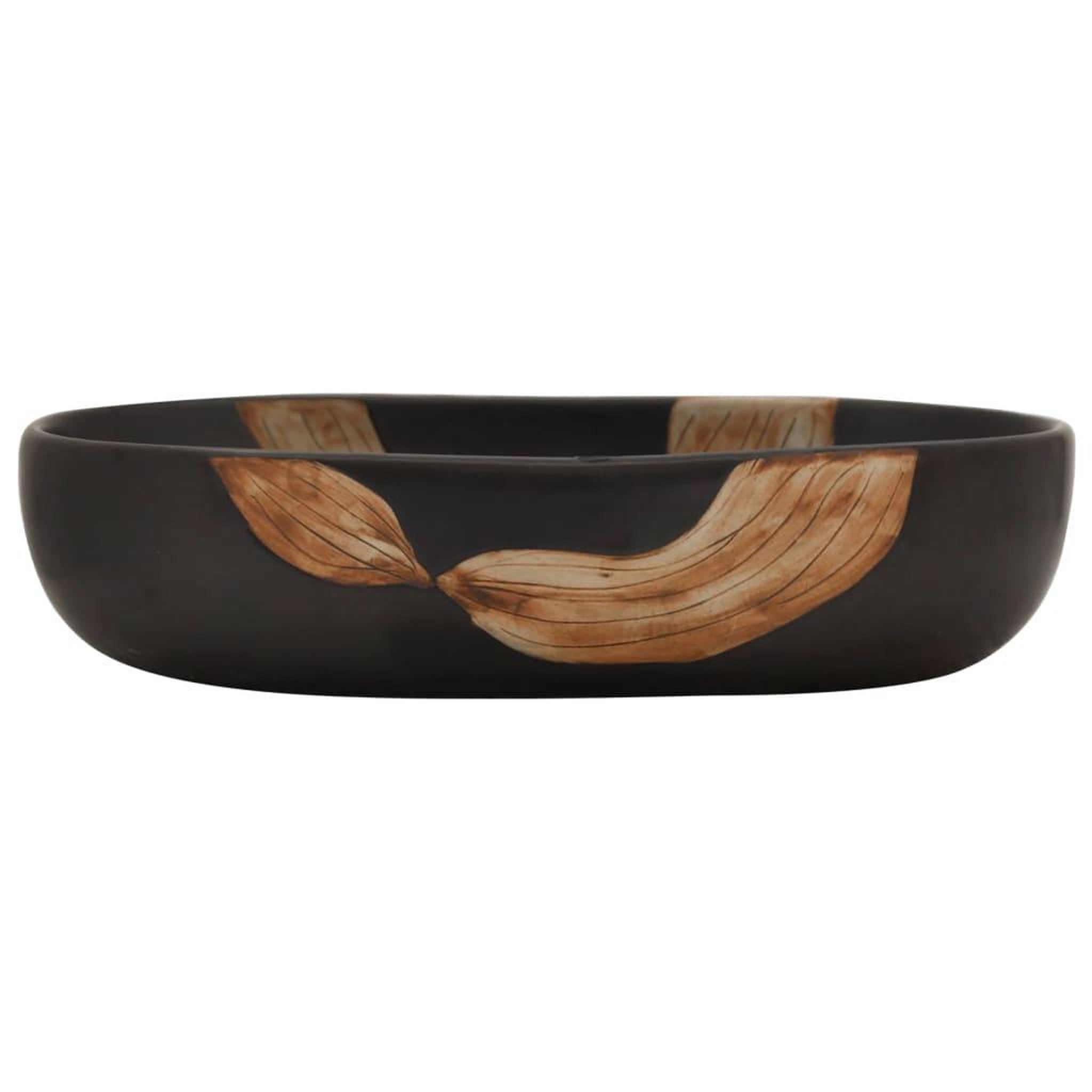 Voir la diapositive 3 : VIDAXL Vasque a poser noir ovale 59x40x14 cm ceramique