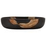 Voir la diapositive 3 : VIDAXL Vasque a poser noir ovale 59x40x14 cm ceramique