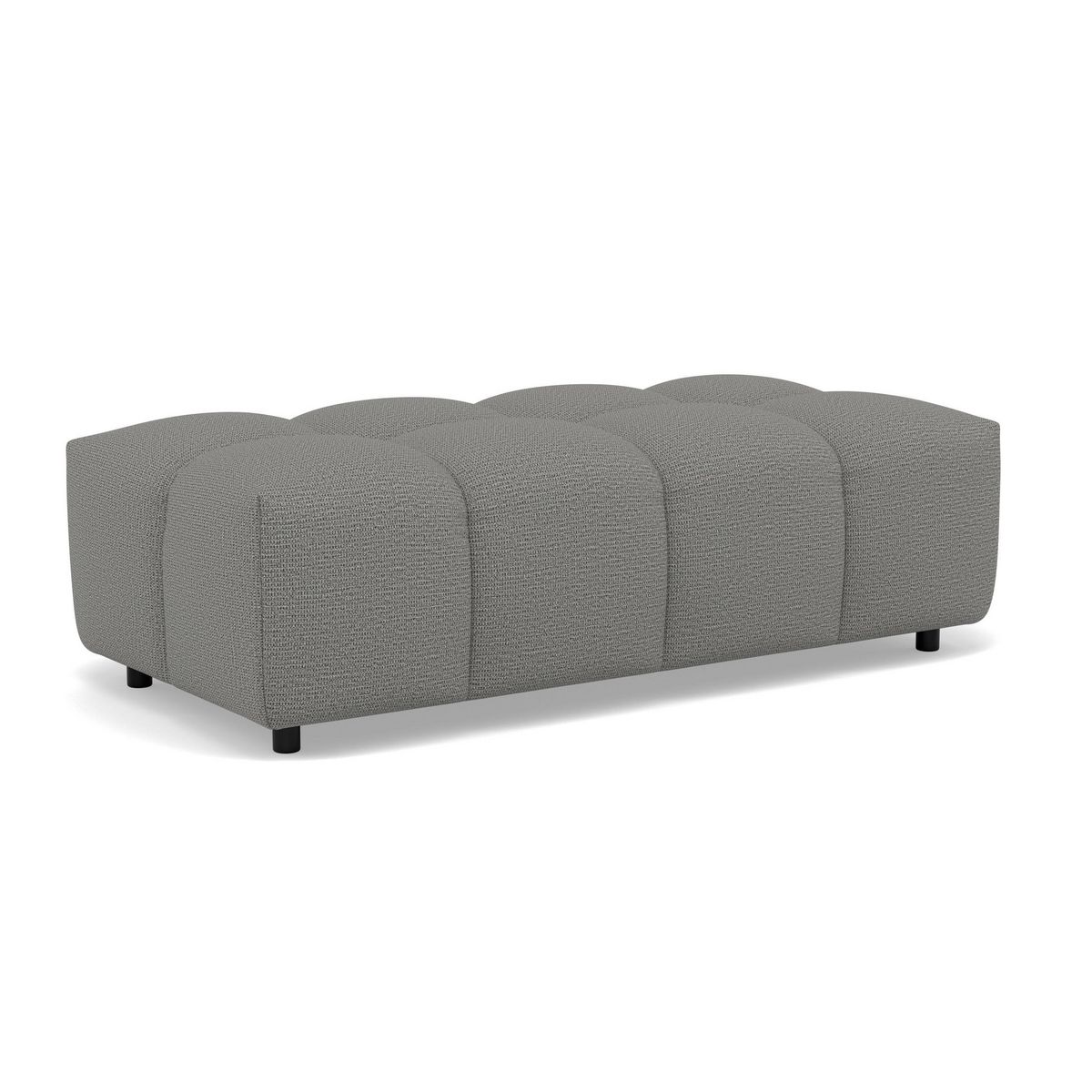 LISA DESIGN Adelaide - pouf en tissu texturé