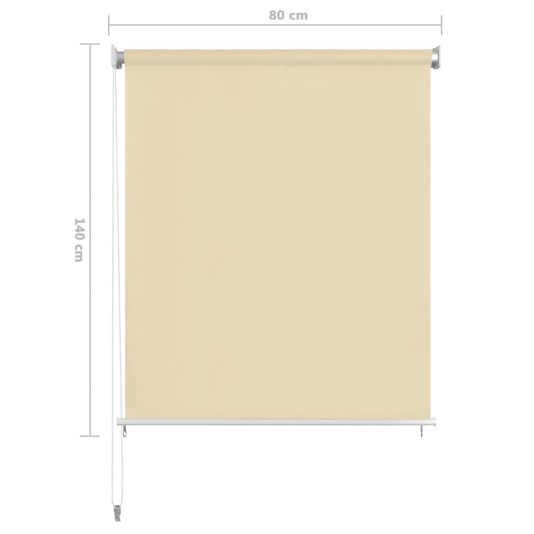 Voir la diapositive 6 : VIDAXL Store roulant d'exterieur couleur creme 85 (l) x 140 (h) cm hdpe