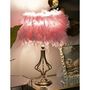 Voir la diapositive 5 : Paris Prix Lampe à Poser Imitation Plume  Tarty  54cm Or & Rose