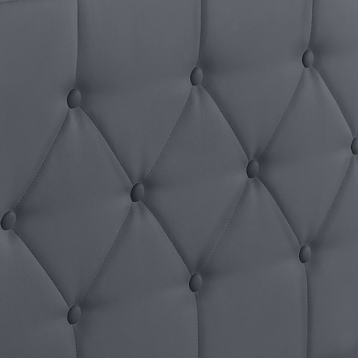 ID MARKET Lit coffre double AUSTIN avec tête de lit et sommier 140 x 190 cm PVC gris