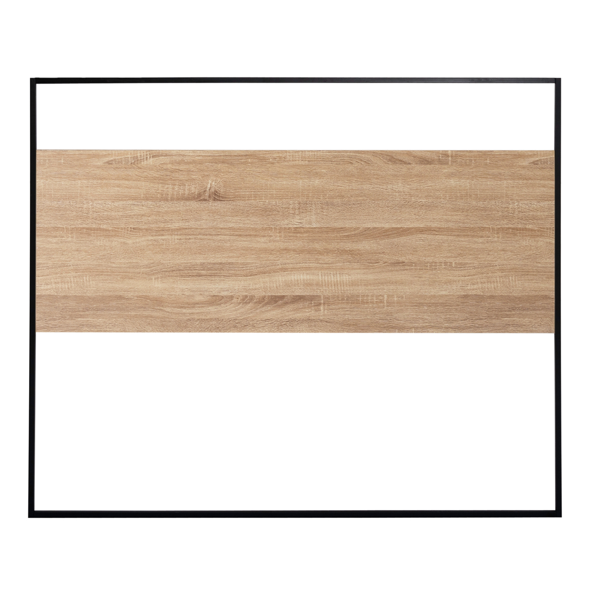 Voir la diapositive 3 : ID MARKET Tête de lit avec fixations murales detroit 145 cm bois et métal noir design industriel