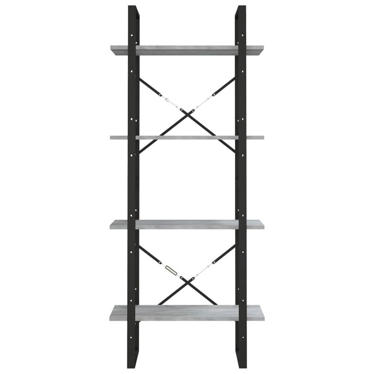 VIDAXL Bibliotheque 4 niveaux Sonoma gris 60x30x140 cm