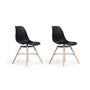 Voir la diapositive 2 : Lot de 2 chaises pieds bois massif NERA