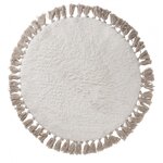 GUY LEVASSEUR Tapis déco enfant rond à pompons en coton 70x70cm