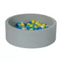  Piscine à balles Aire de jeu + 200 balles perle, transparent, jaune, bleu, bleu clair