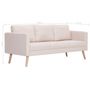 Voir la diapositive 6 : VIDAXL Ensemble de canape 2 pcs tissu creme