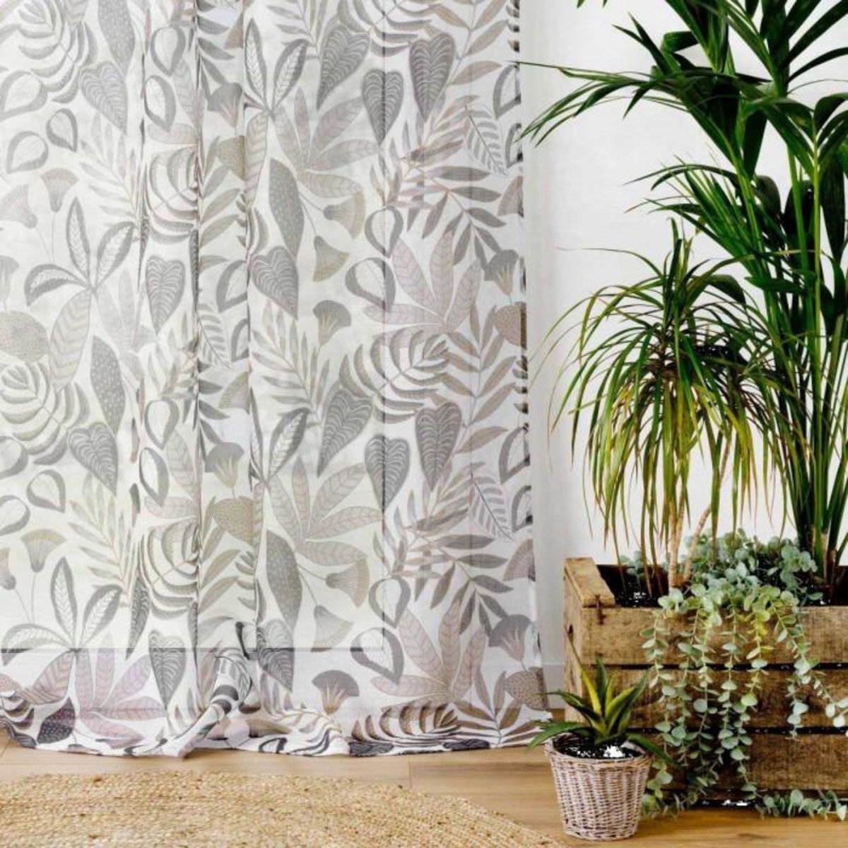 Paris Prix Rideau Voilage à Œillets  Tilda  140x280cm Blanc