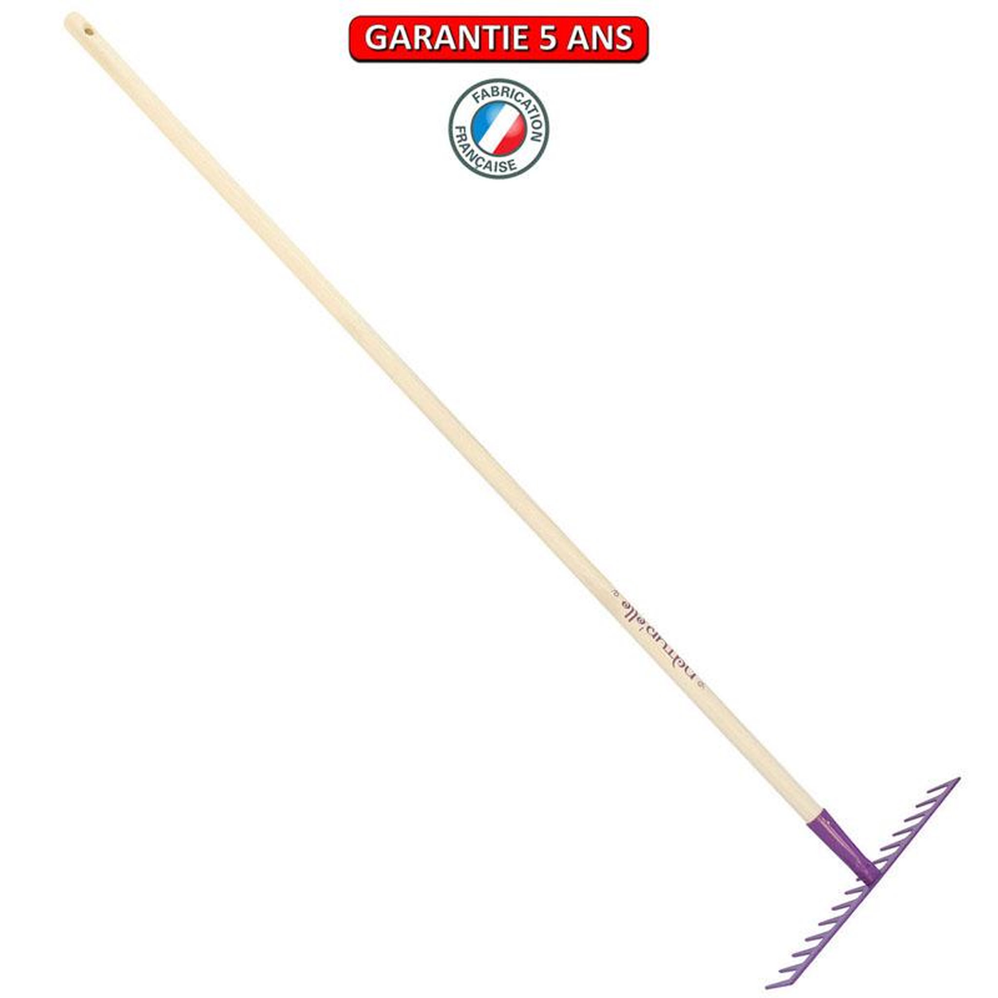OUTILS PERRIN Râteau soudé 14 dents droites manche 150cm - Framboisine