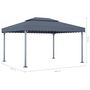 Voir la diapositive 6 : VIDAXL Tonnelle et guirlande lumineuse a LED 4x3m Anthracite Aluminium