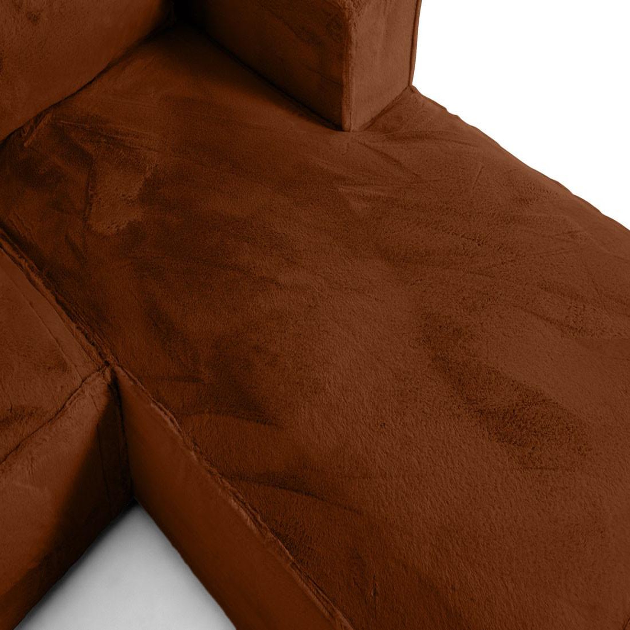 Voir la diapositive 6 : LISA DESIGN Stella - canapé d'angle droit - 4 places - en fausse fourrure
